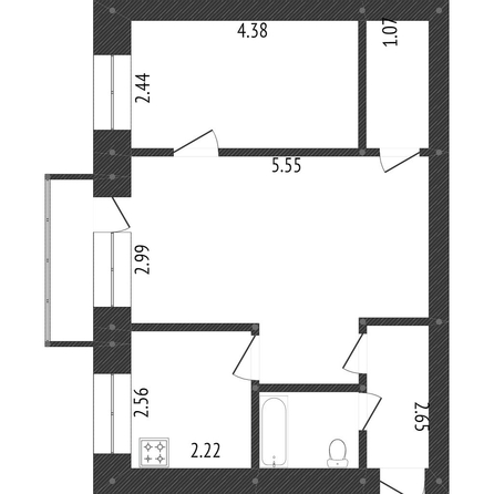 
  Продается 2-комн. квартира, 43.4 м², Комбинатская ул, д. 46
. Фото 5.
