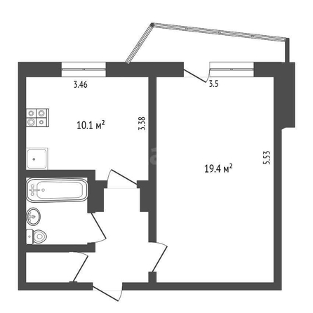 
  Продается 1-комн. квартира, 37.9 м², Конева ул, д. 32/2
. Фото 5.