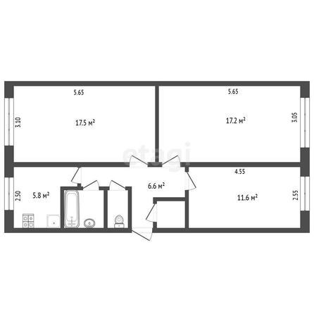 
  Продается 3-комн. квартира, 63.3 м², Менделеева пр-кт, д. 25В
. Фото 5.