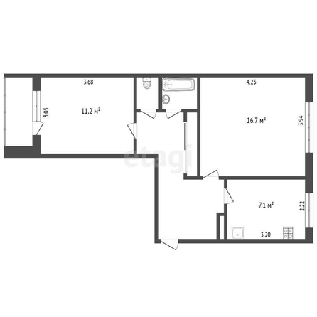 
  Продается 2-комн. квартира, 50 м², Новокирпичная ул, д. 3/1
. Фото 5.