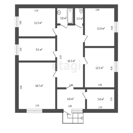 
  Продается 4-комн. квартира, 84.3 м², Партизанская ул, д. 104
. Фото 4.