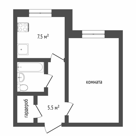 
  Продается 1-комн. квартира, 36.1 м², Волховстроя ул, д. 90
. Фото 5.