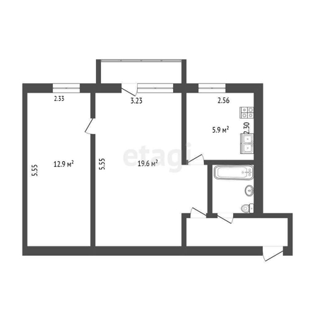
  Продается 2-комн. квартира, 46.1 м², 50 лет Профсоюзов ул, д. 59В
. Фото 5.