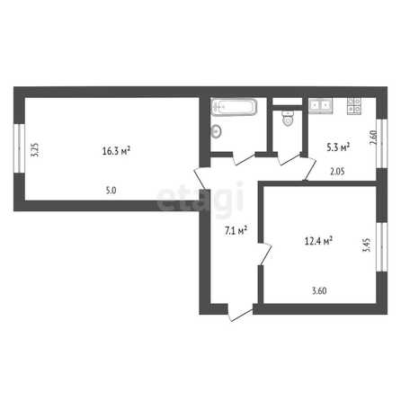 
  Продается 2-комн. квартира, 45.8 м², 3-й разъезд, д. 36
. Фото 5.