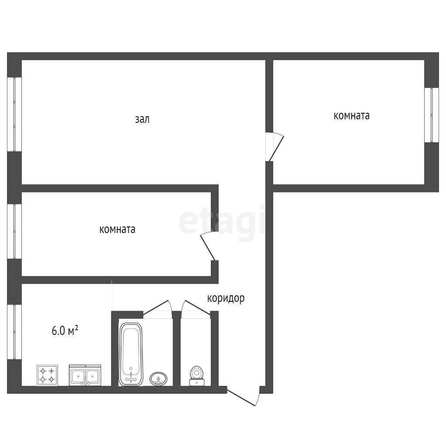 
  Продается 3-комн. квартира, 59 м², Сибирский пр-кт, д. 8/2
. Фото 5.