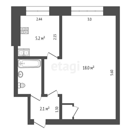 
  Продается 1-комн. квартира, 28.8 м², Энтузиастов ул, д. 25А
. Фото 5.