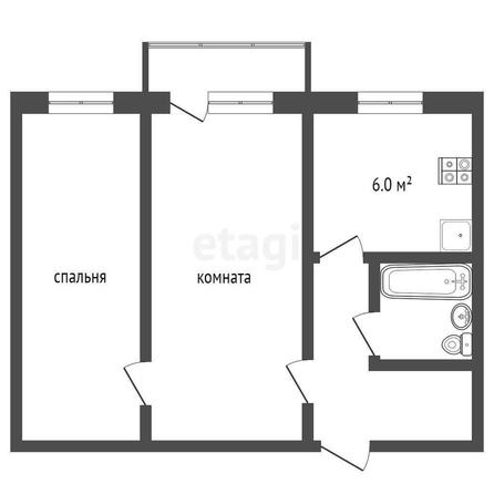 
  Продается 2-комн. квартира, 45 м², Федора Крылова ул, д. 6
. Фото 5.