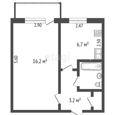 
  Продается 1-комн. квартира, 29.7 м², Кордная 5-я ул, д. 47
. Фото 5.