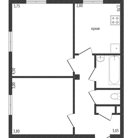 
  Продается 2-комн. квартира, 50.8 м², Масленникова ул, д. 173
. Фото 5.