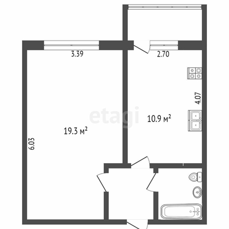 
  Продается 1-комн. квартира, 36.2 м², Крупской ул, д. 38
. Фото 5.