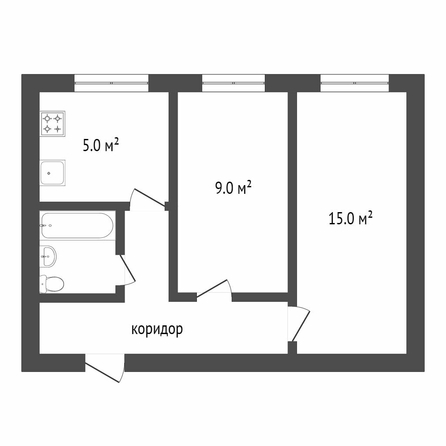 
  Продается 2-комн. квартира, 39 м², Силина ул, д. 11
. Фото 5.