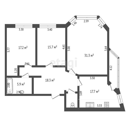 
  Продается 3-комн. квартира, 114 м², Перелета ул, д. 7к3
. Фото 5.