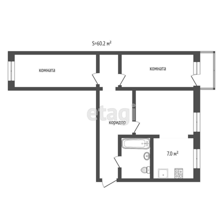 
  Продается 3-комн. квартира, 60.2 м², Декабристов ул, д. 139
. Фото 5.