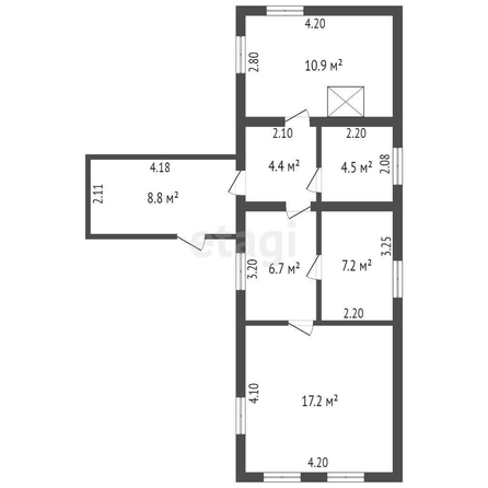 
  Продается дом, 51 м², Омск
. Фото 4.