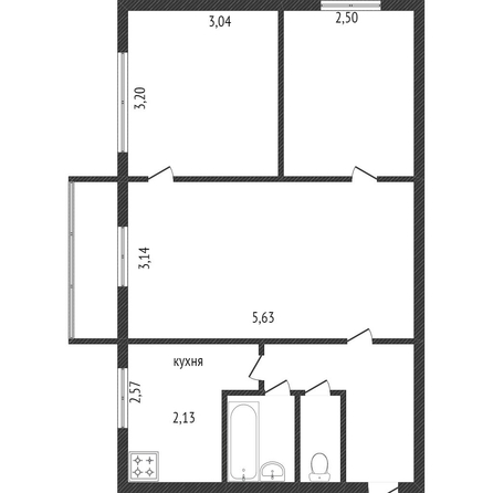 
  Продается 3-комн. квартира, 49.2 м², Взлетная ул, д. 3Б
. Фото 5.