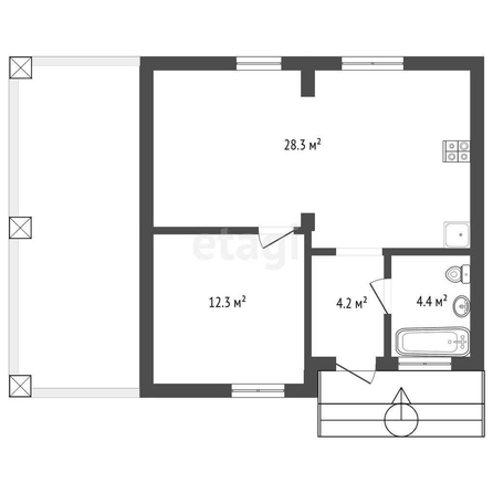 
  Продается дом, 50 м², село Дружино
. Фото 4.