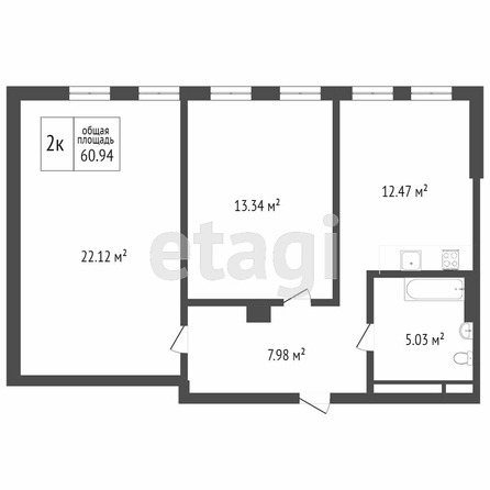 
  Продается 2-комн. квартира, 61.52 м², Маршала Жукова ул, д. 154к1
. Фото 5.