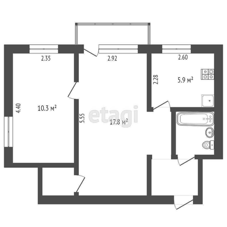 
  Продается 2-комн. квартира, 41 м², Карла Маркса пр-кт, д. 67
. Фото 5.