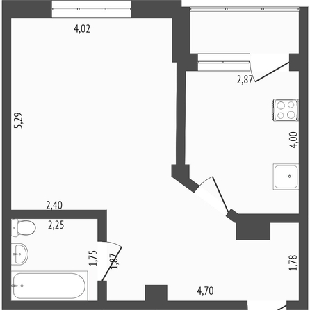 
  Продается 1-комн. квартира, 44.1 м², Транссибирская ул, д. 6
. Фото 5.
