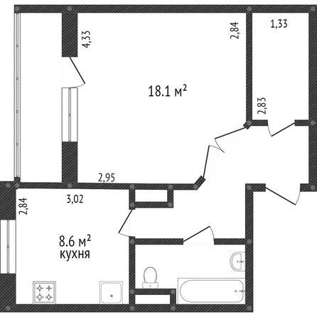 
  Продается 1-комн. квартира, 40.2 м², Линия 6-я ул, д. 180
. Фото 5.