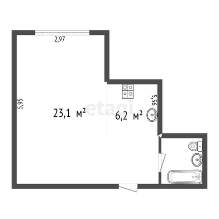 
  Продается студия, 32.5 м², Карла Маркса пр-кт, д. 43Ак1
. Фото 5.