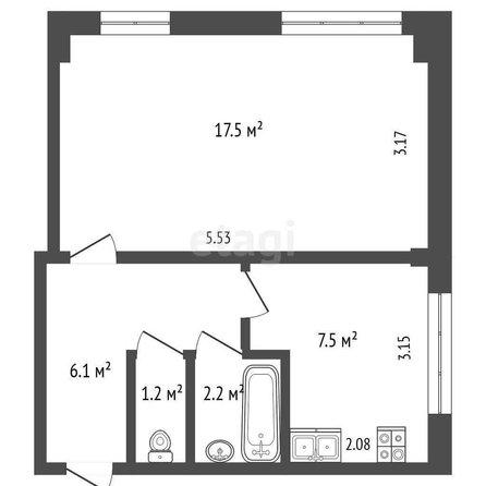 
  Продается 1-комн. квартира, 34.5 м², Линия 20-я ул, д. 55А
. Фото 5.