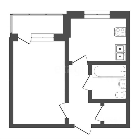 
  Продается 1-комн. квартира, 34.2 м², Кирова ул, д. 26
. Фото 5.