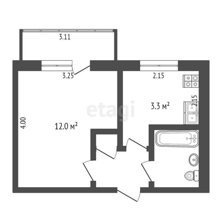 
  Продается 1-комн. квартира, 22 м², Лукашевича ул, д. 17Б
. Фото 5.