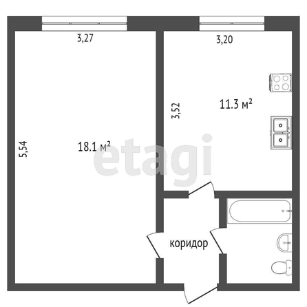 
  Продается 1-комн. квартира, 34 м², Яковлева ул, д. 8
. Фото 5.