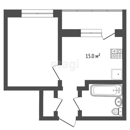 
  Продается 1-комн. квартира, 46.4 м², Дианова ул, д. 27
. Фото 5.