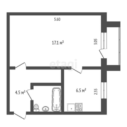 
  Продается 1-комн. квартира, 30.5 м², 50 лет Профсоюзов ул, д. 101
. Фото 5.