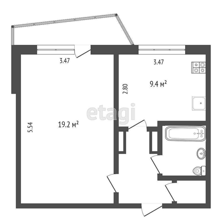 
  Продается 1-комн. квартира, 37.6 м², 70 лет Октября ул, д. 22
. Фото 5.