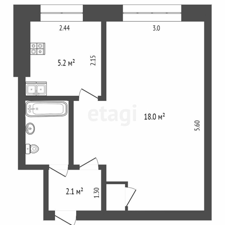 
  Продается 1-комн. квартира, 31.5 м², Энтузиастов ул, д. 25А
. Фото 5.