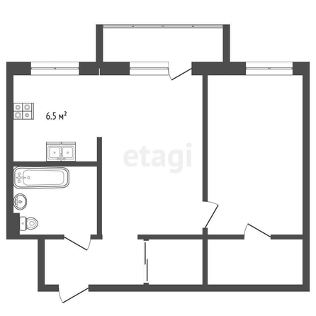 
  Продается 2-комн. квартира, 44 м², Северная 27-я ул, д. 1А
. Фото 5.