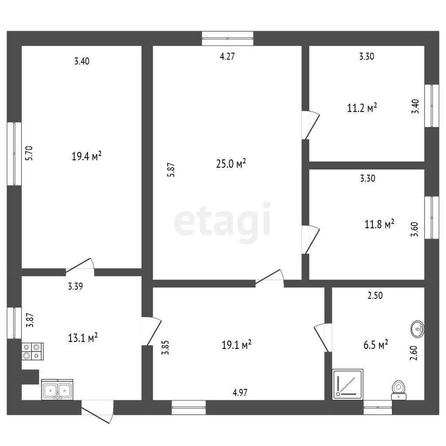 
  Продается дом, 120 м², Калачинск
. Фото 5.