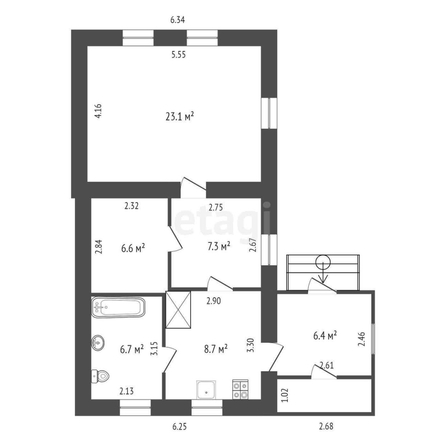 
  Продается дом, 76 м², Омск
. Фото 5.