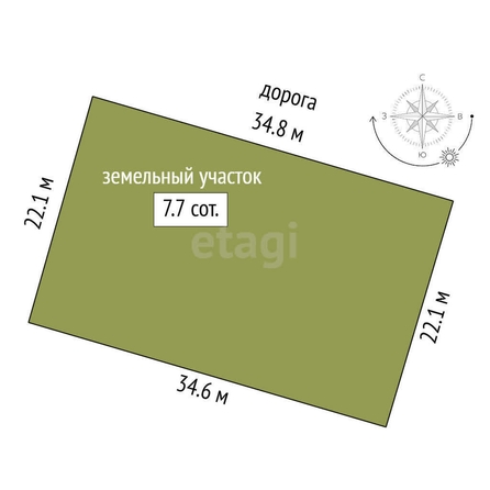 
  Продается земельный участок, 7.7 соток, деревня Зеленовка
. Фото 4.