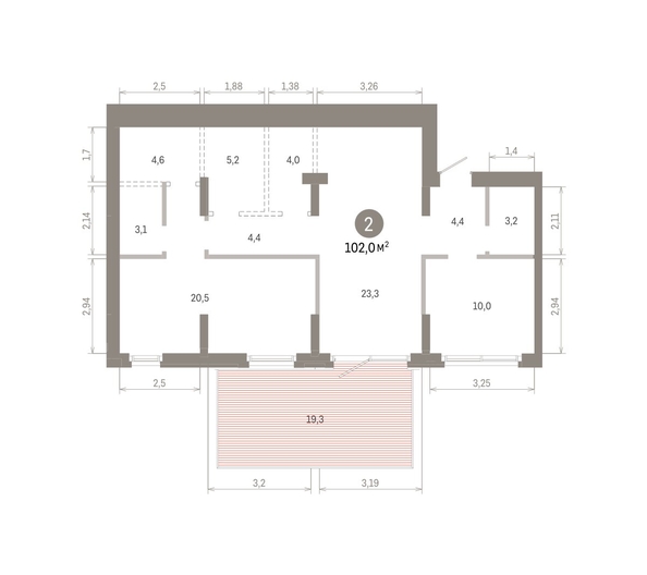 
  Продается 2-комн. квартира, 101.96 м², ЖК Кварталы Драверта, дом 3
. Фото 1.