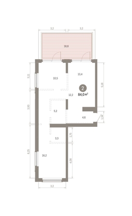 
  Продается 2-комн. квартира 84.02 м², в ЖК Кварталы Драверта, дом 6. Фото 1.