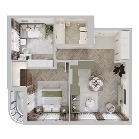
  Продается 2-комн. квартира 66.16 м², в ЖК ЦЕНТР-ПАРК на Волочаевской. Фото 8.