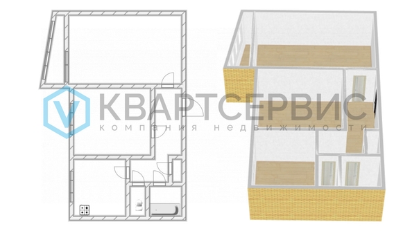 
  Продается 2-комн. квартира 53 м². Фото 26.