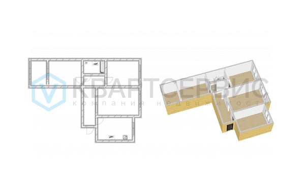 
  Продается 3-комн. квартира 64.7 м². Фото 31.