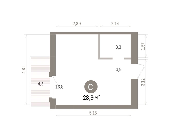 
  Продается студия 28.87 м², в ЖК Кварталы Драверта, дом 4. Фото 1.