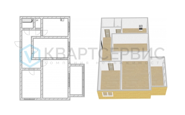 
  Продается 3-комн. квартира 60.7 м². Фото 19.