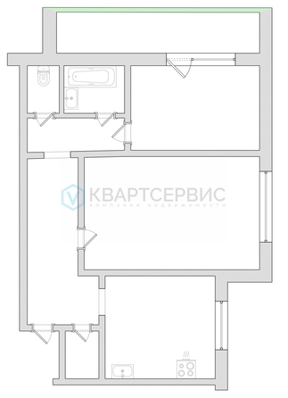 
  Продается 2-комн. квартира 50.9 м². Фото 34.