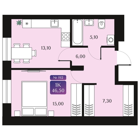 
  Продается 1-комн. квартира 46.5 м², в ЖК Северное Сияние Премиум. Фото 1.