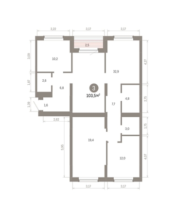 
  Продается 3-комн. квартира 103.49 м², в ЖК Кварталы Драверта, дом 6. Фото 1.