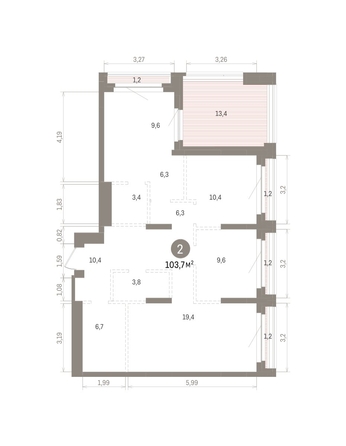 
  Продается 2-комн. квартира 103.69 м², в ЖК Кварталы Драверта, дом 5. Фото 1.