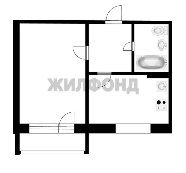 
  Продается 1-комн. квартира, 34.3 м², Сосновая ул, д. 1
. Фото 8.