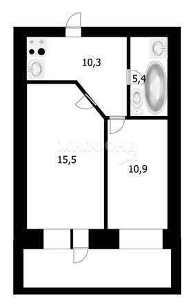 
   Продам 1-комнатную, 45.1 м², Иркутский тракт, 206

. Фото 3.